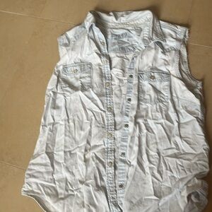 Gap stonewashed denim tank top size large